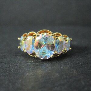 Vermeil Sterling Mystic Quartz Ring Size 8